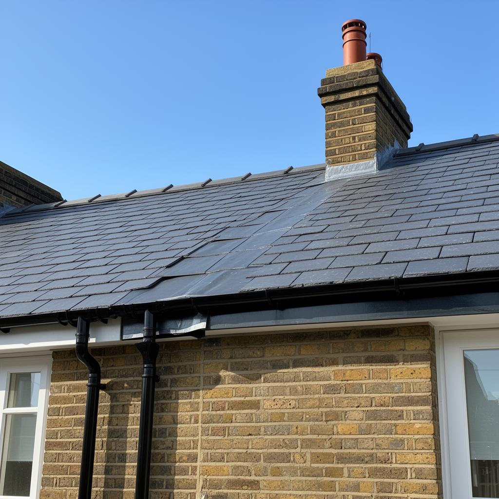 New pitched tile roof installation